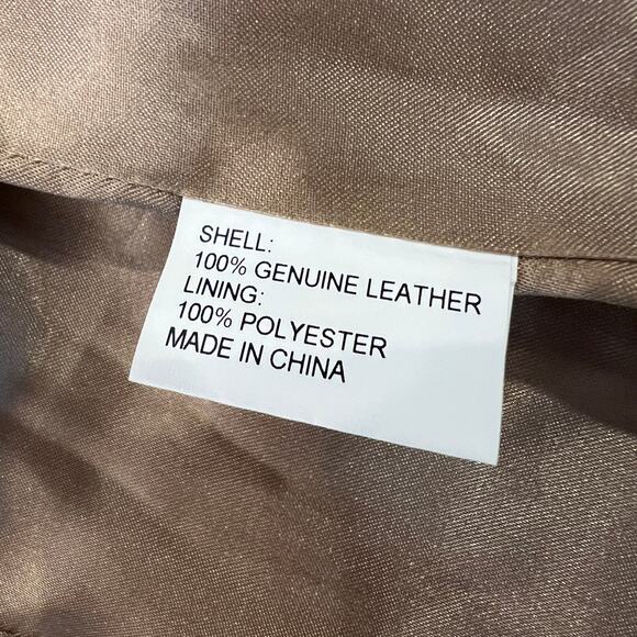 CAbi Metallic Gold Leather Blazer Jacket - SIZE 8 - Picture 7 of 11